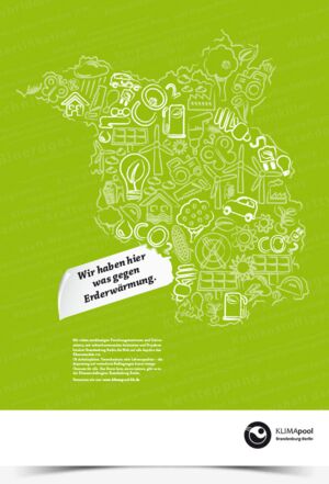 Grafikdesign, Corporate Design & Plakatkampagne - Klimapool Brandenburg - Berlin von Dirk Rietschel .visuelle kommunikation